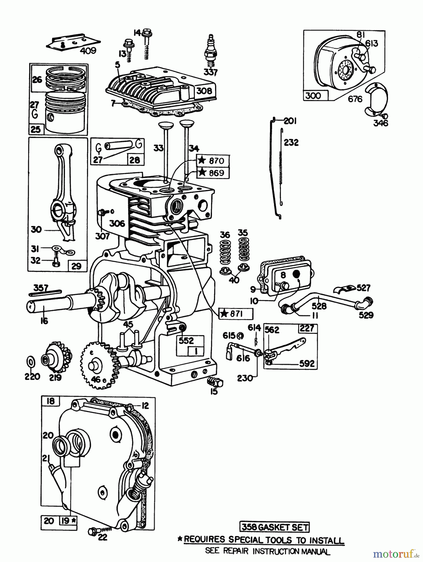  Laubbläser / Laubsauger 62923 - Toro 5 hp Lawn Vacuum (SN: 1000001 - 1999999) (1981) ENGINE