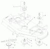 Mähdecks 74206 - Toro 52" Side Discharge Mower (SN: 890001 - 899999) (1998) Spareparts SPINDLES, BLADES AND DEFLECTOR