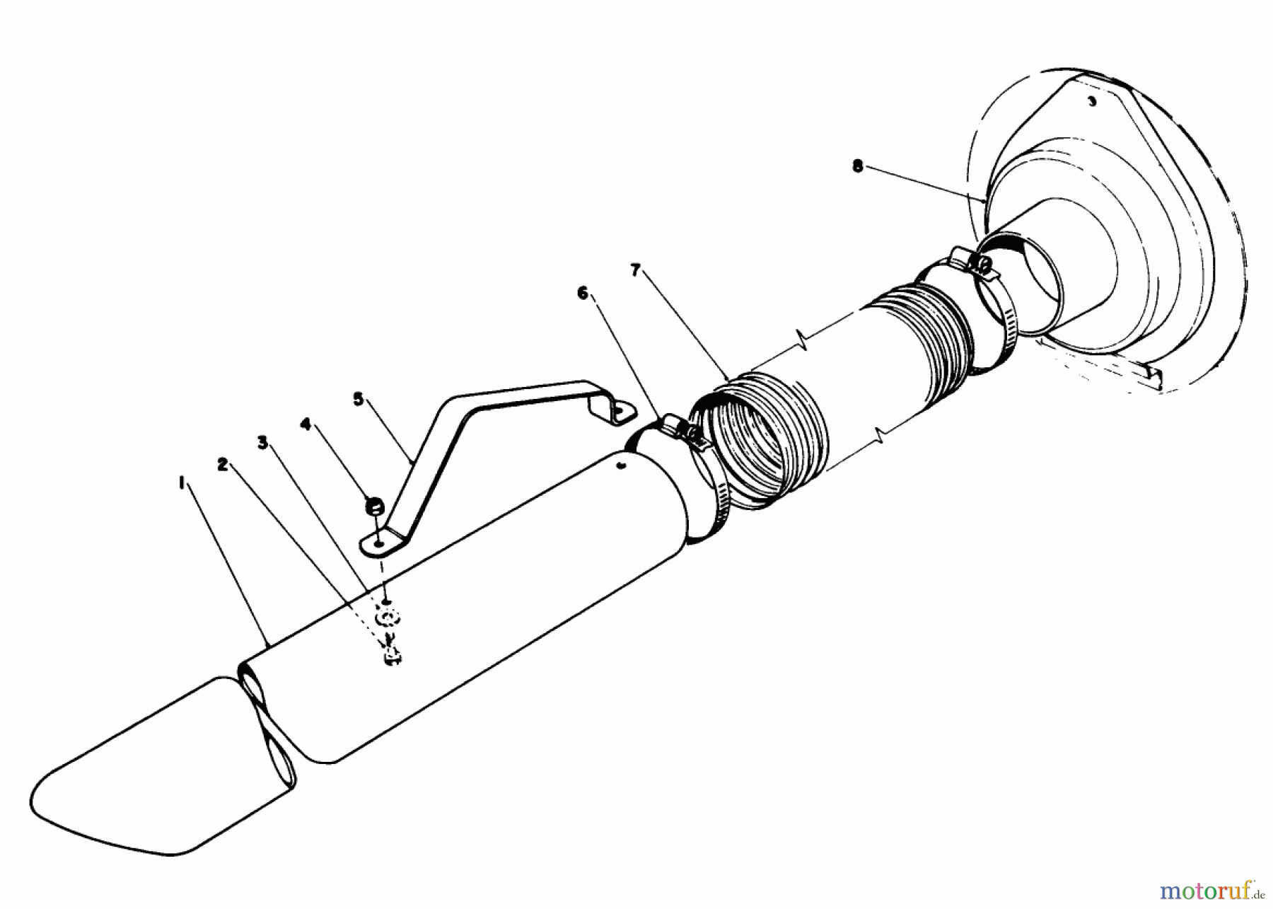  Laubbläser / Laubsauger 62923 - Toro 5 hp Lawn Vacuum (SN: 4000001 - 4999999) (1984) VACUUM HOSE KIT (MODEL 59085) (OPTIONAL)