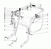 Laubbläser / Laubsauger 62923 - Toro 5 hp Lawn Vacuum (SN: 5000001 - 5999999) (1985) Spareparts CONTROLS AND HANDLE ASSEMBLY (MODEL 62923)