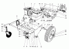 Laubbläser / Laubsauger 62923 - Toro 5 hp Lawn Vacuum (SN: 5000001 - 5999999) (1985) Spareparts ENGINE AND BASE ASSEMBLY (MODEL 62923)