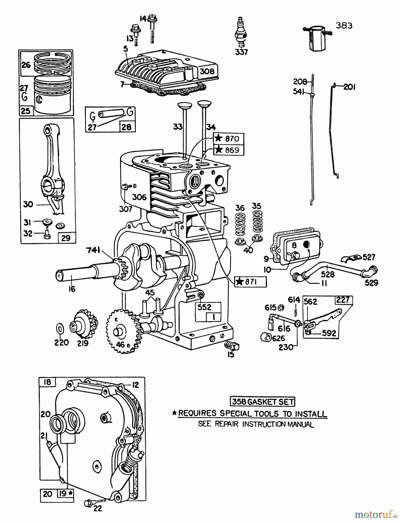  Laubbläser / Laubsauger 62923 - Toro 5 hp Lawn Vacuum (SN: 5000001 - 5999999) (1985) ENGINE BRIGGS & STRATTON MODEL NO. 130202-1640-01 #1