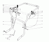 Laubbläser / Laubsauger 62912 - Toro 5 hp Lawn Vacuum (SN: 6000001 - 6999999) (1986) Spareparts CONTROLS AND HANDLE ASSEMBLY (MODEL 62912)