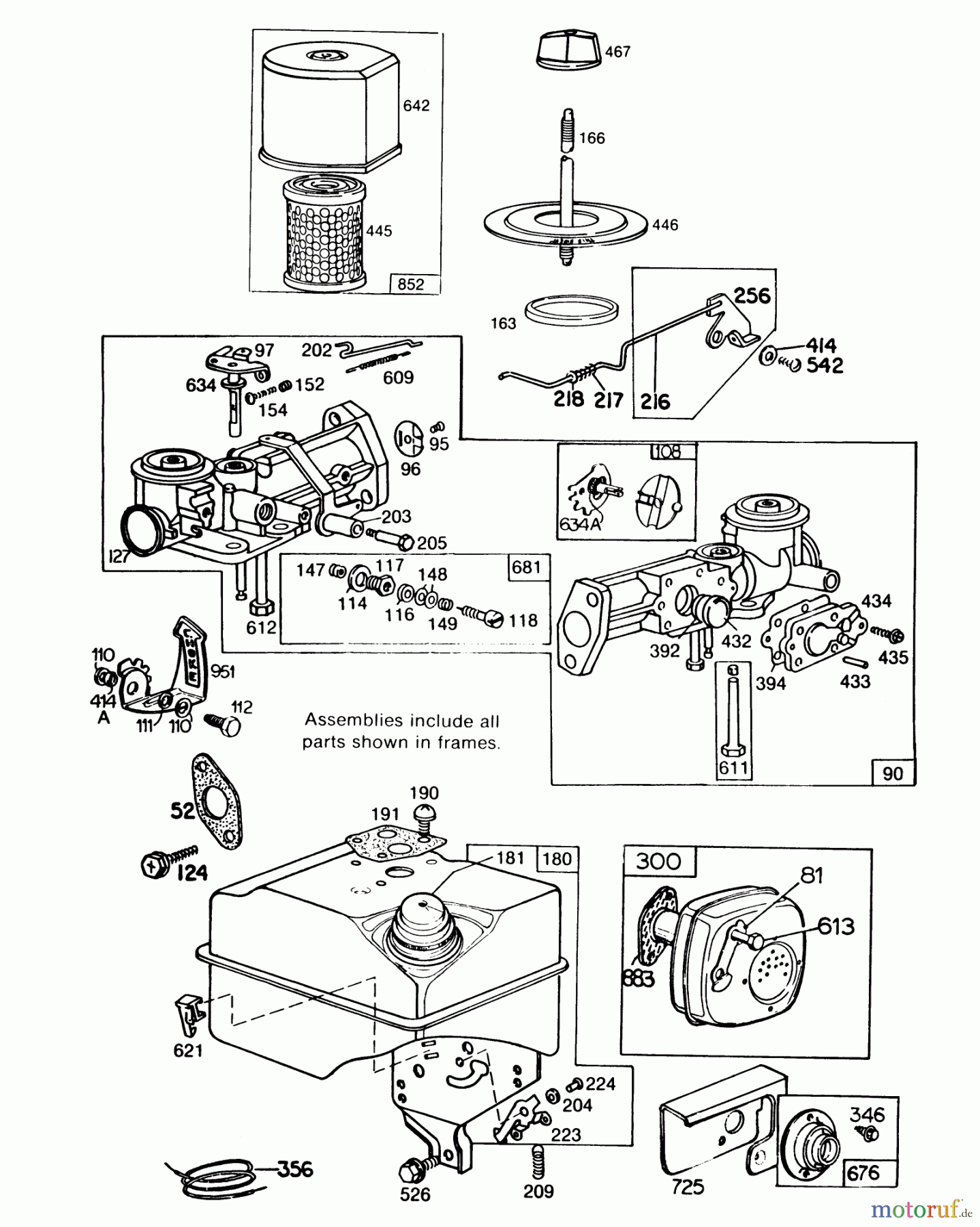  Laubbläser / Laubsauger 62912 - Toro 5 hp Lawn Vacuum (SN: 6000001 - 6999999) (1986) ENGINE BRIGGS & STRATTON MODEL NO. 130202-1640-01 #2