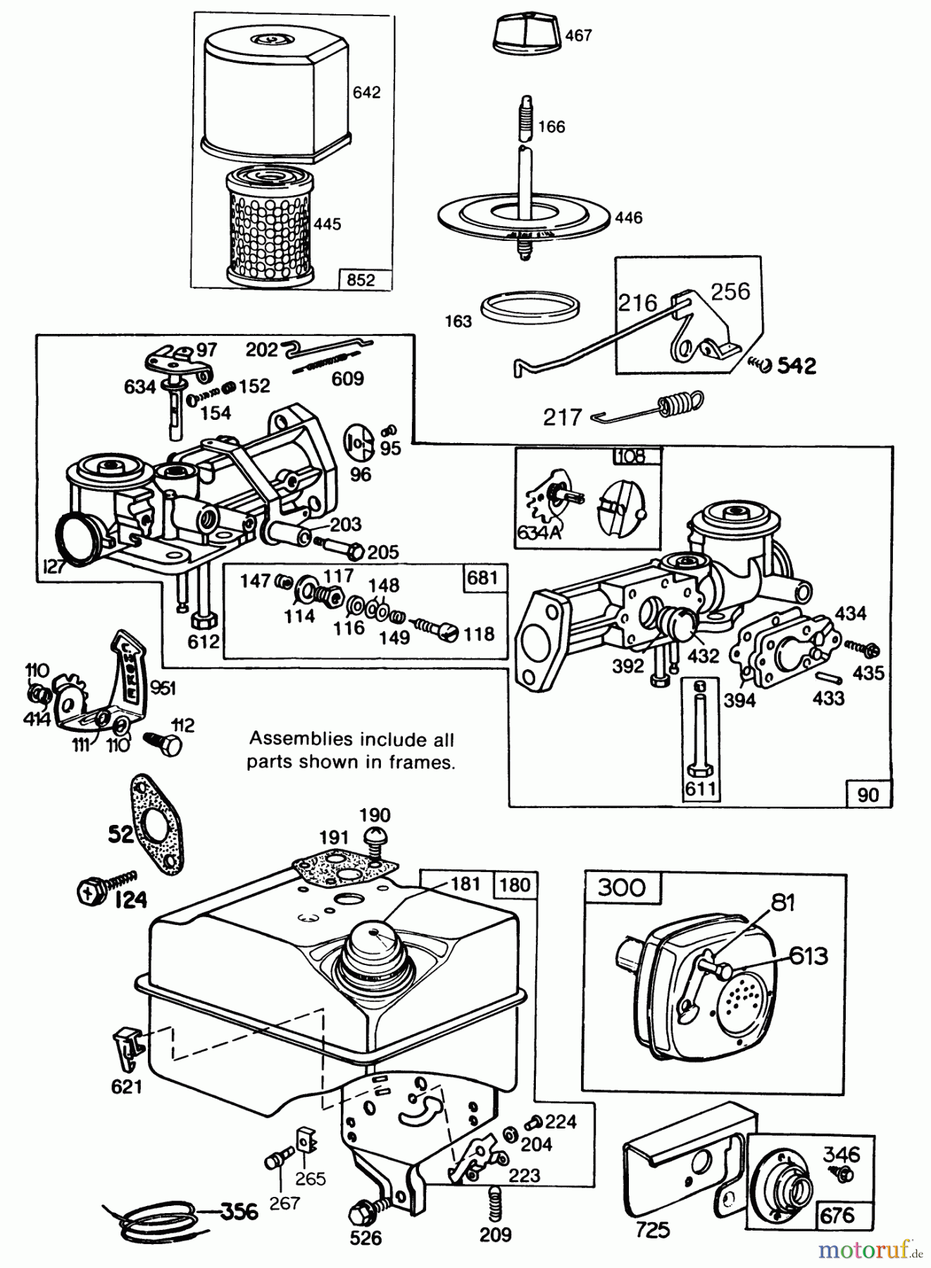  Laubbläser / Laubsauger 62912 - Toro 5 hp Lawn Vacuum (SN: 7000001 - 7999999) (1987) ENGINE BRIGGS & STRATTON MODEL NO. 130202-1640-01 #1