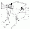 Laubbläser / Laubsauger 62912 - Toro 5 hp Lawn Vacuum (SN: 8000001 - 8999999) (1978) Spareparts CONTROLS & HANDLE ASSEMBLY (MODEL 62912)