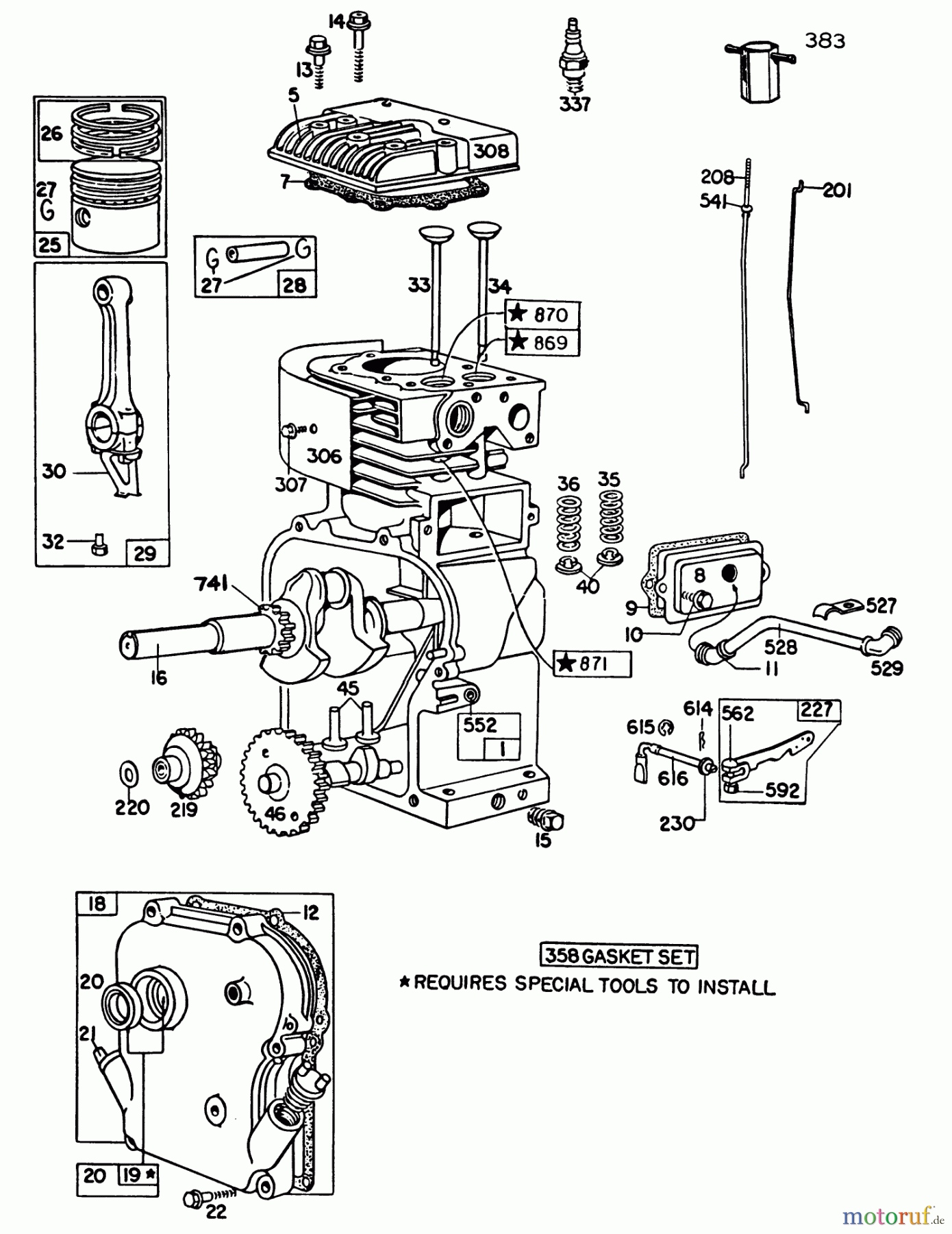  Laubbläser / Laubsauger 62923 - Toro 5 hp Lawn Vacuum (SN: 9000001 - 9999999) (1989) ENGINE BRIGGS & STRATTON MODEL NO. 130202-1640-01 #1