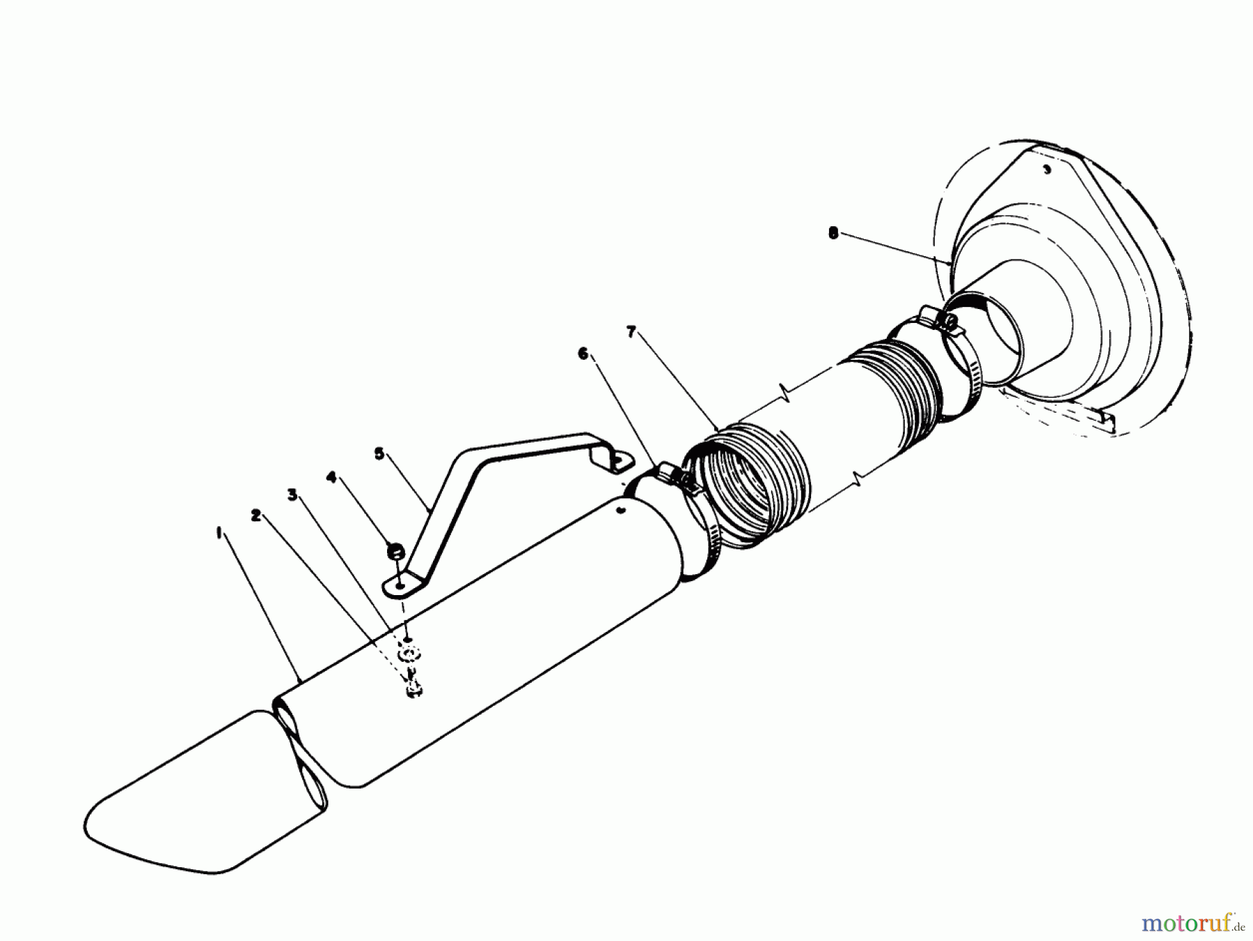  Laubbläser / Laubsauger 62923 - Toro 5 hp Lawn Vacuum (SN: 8000001 - 8999999) (1988) VACUUM HOSE KIT (MODEL 59085) (OPTIONAL)