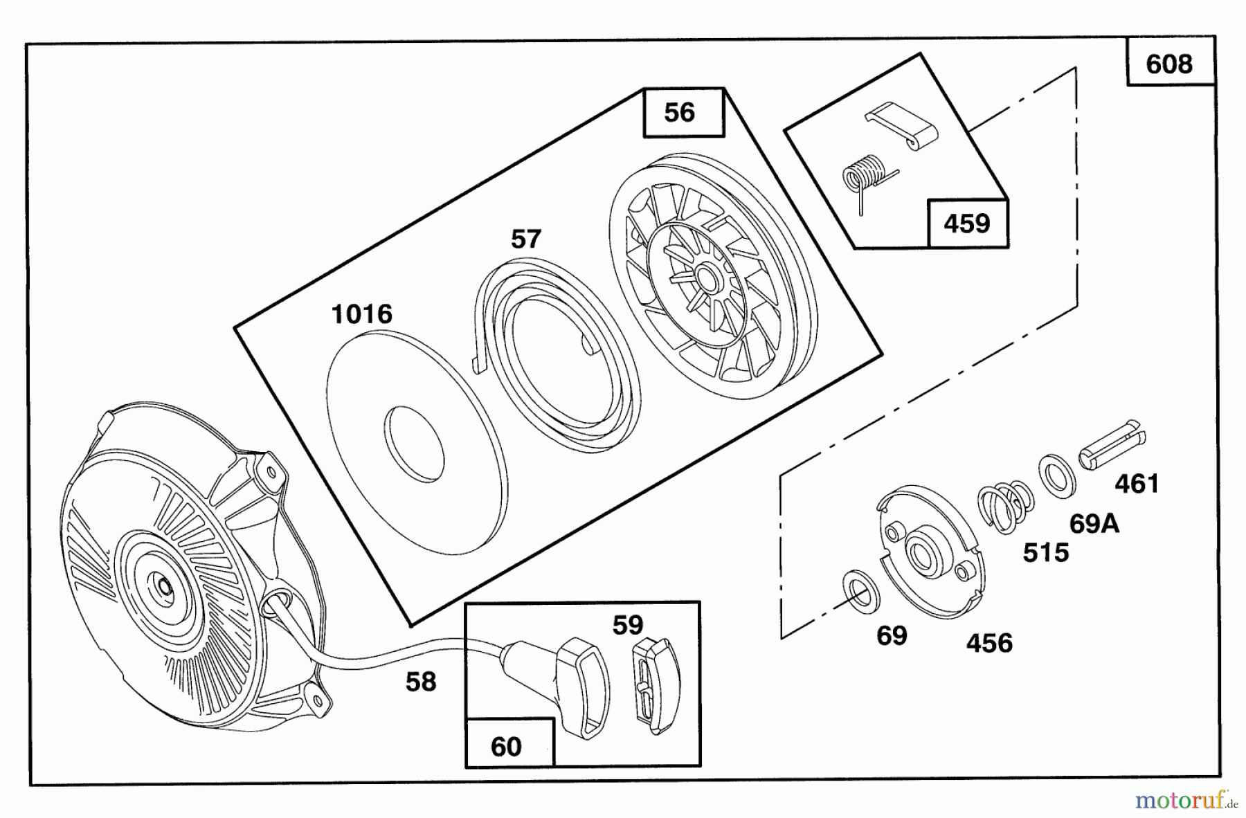  Laubbläser / Laubsauger 62923 - Toro 5 hp Lawn Vacuum (SN: 4900001 - 4999999) (1994) ENGINE BRIGGS & STRATTON MODEL 135202-0185-01 #7