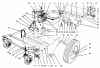 Laubbläser / Laubsauger 62924 - Toro 5 hp Lawn Vacuum (SN: 5900001 - 5999999) (1995) Spareparts ENGINE & BASE ASSEMBLY