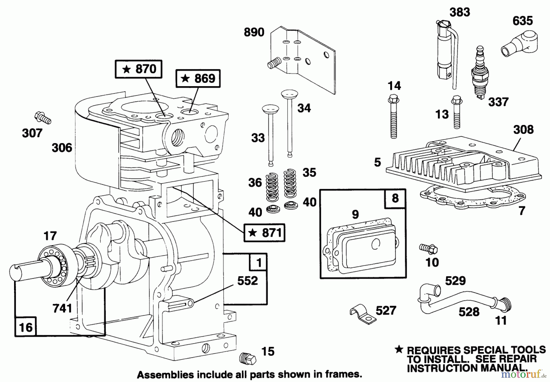  Laubbläser / Laubsauger 62924 - Toro 5 hp Lawn Vacuum (SN: 5900001 - 5999999) (1995) ENGINE BRIGGS & STRATTONMODEL 135202-0263-01 #1