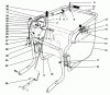 Laubbläser / Laubsauger 62924 - Toro 5 hp Lawn Vacuum (SN: 6900001 - 6999999) (1996) Spareparts CONTROL & HANDLE ASSEMBLY