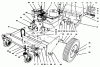 Laubbläser / Laubsauger 62924 - Toro 5 hp Lawn Vacuum (SN: 6900001 - 6999999) (1996) Spareparts ENGINE & BASE ASSEMBLY