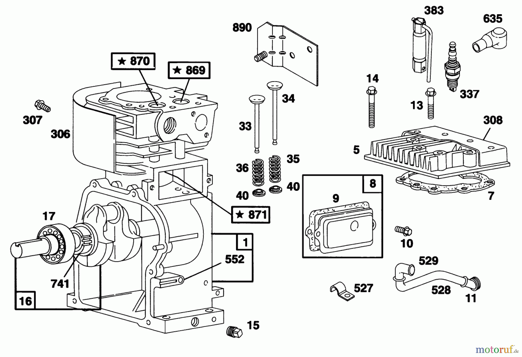  Laubbläser / Laubsauger 62924 - Toro 5 hp Lawn Vacuum (SN: 6900001 - 6999999) (1996) ENGINE BRIGGS & STRATTON MODEL 135202-0263-01 #1