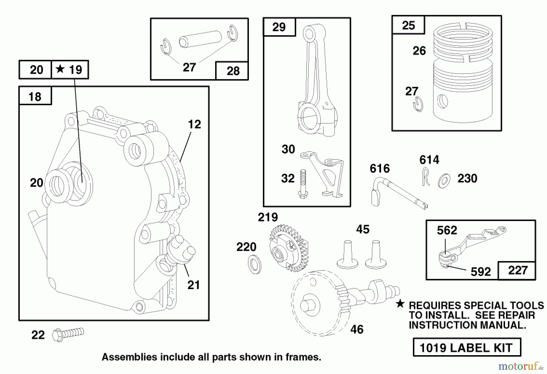  Laubbläser / Laubsauger 62924 - Toro 5 hp Lawn Vacuum (SN: 7900001 - 7999999) (1997) ENGINE BRIGGS & STRATTON MODEL 135202-0263-01 #1