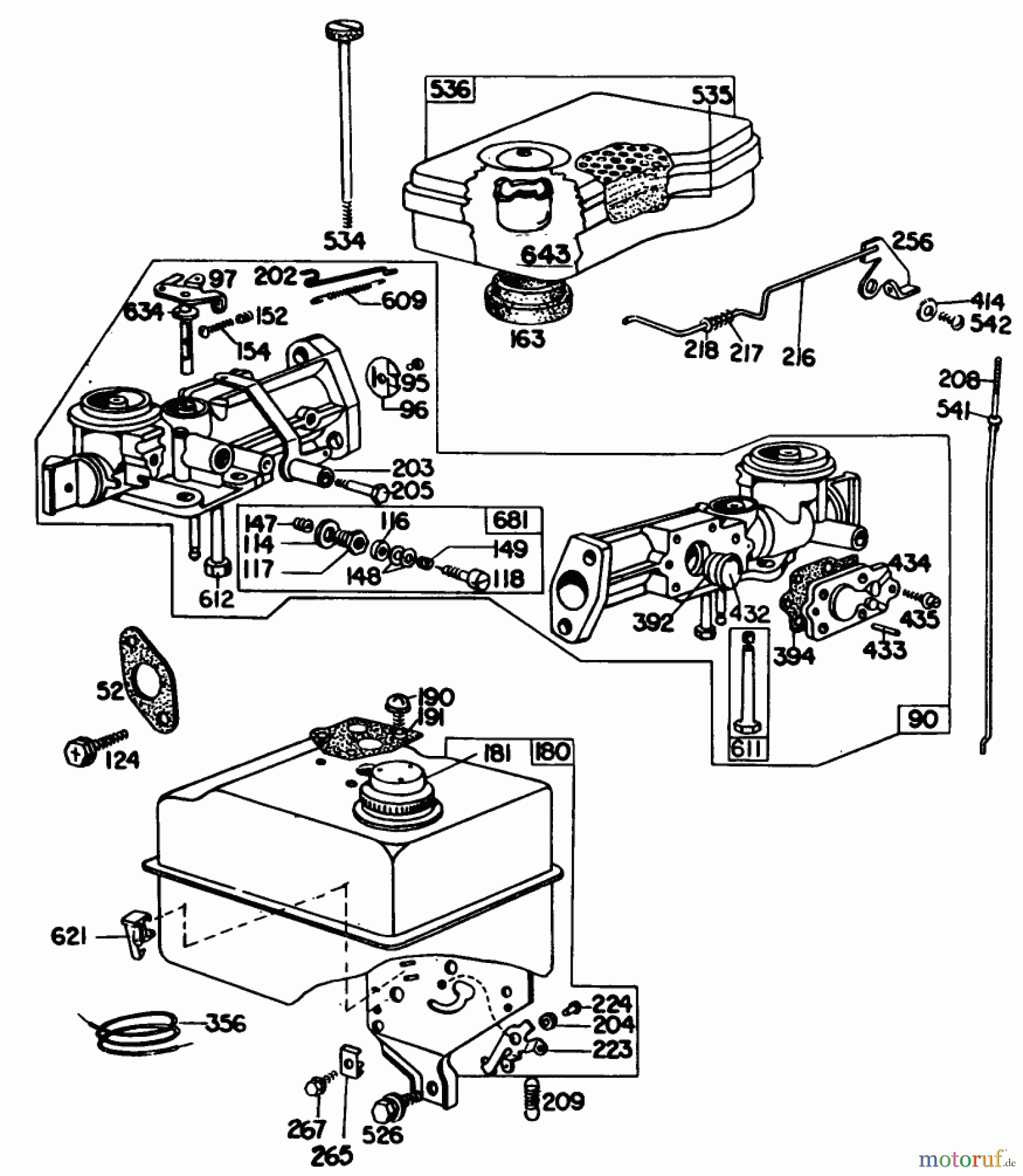  Laubbläser / Laubsauger 62933 - Toro 5 hp Lawn Blower (SN: 0000001 - 0999999) (1980) CARBURETOR ASSEMBLY