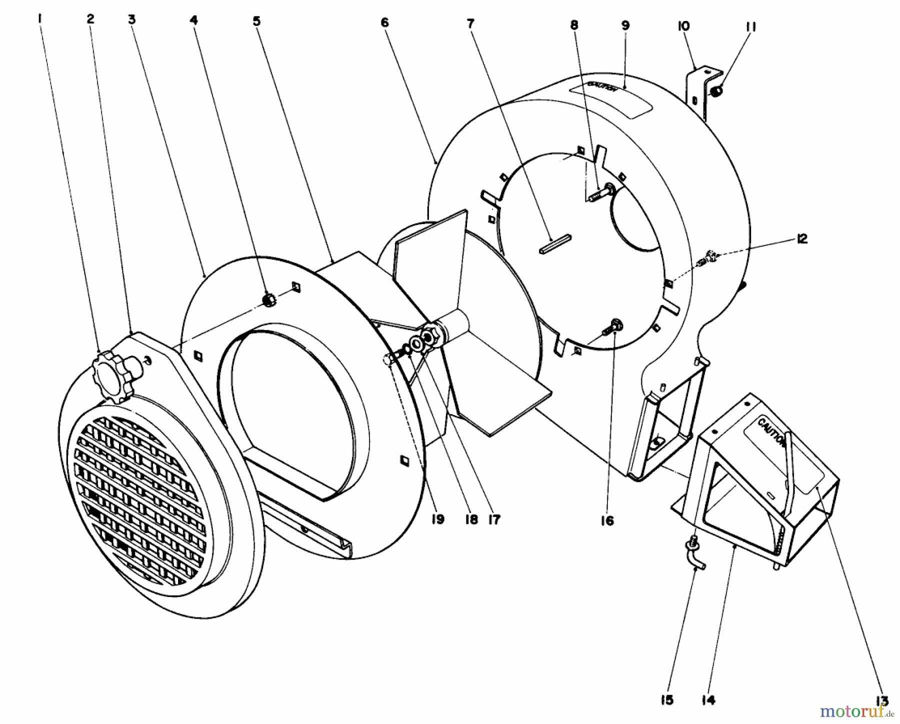  Laubbläser / Laubsauger 62933 - Toro 5 hp Lawn Blower (SN: 7000001 - 7999999) (1977) BLOWER ASSEMBLY