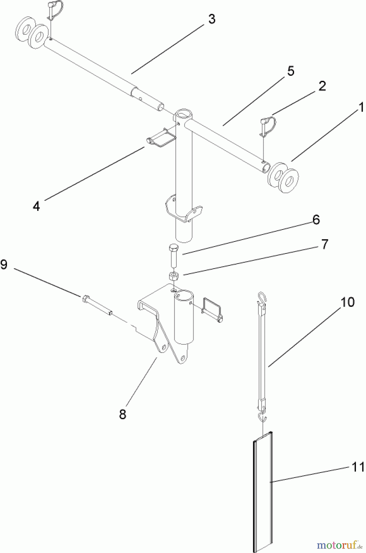  Compact Utility Attachments 104-2685 - Toro Spool Carrier Kit, TX Series Compact Utility Loaders SPOOL CARRIER ASSEMBY