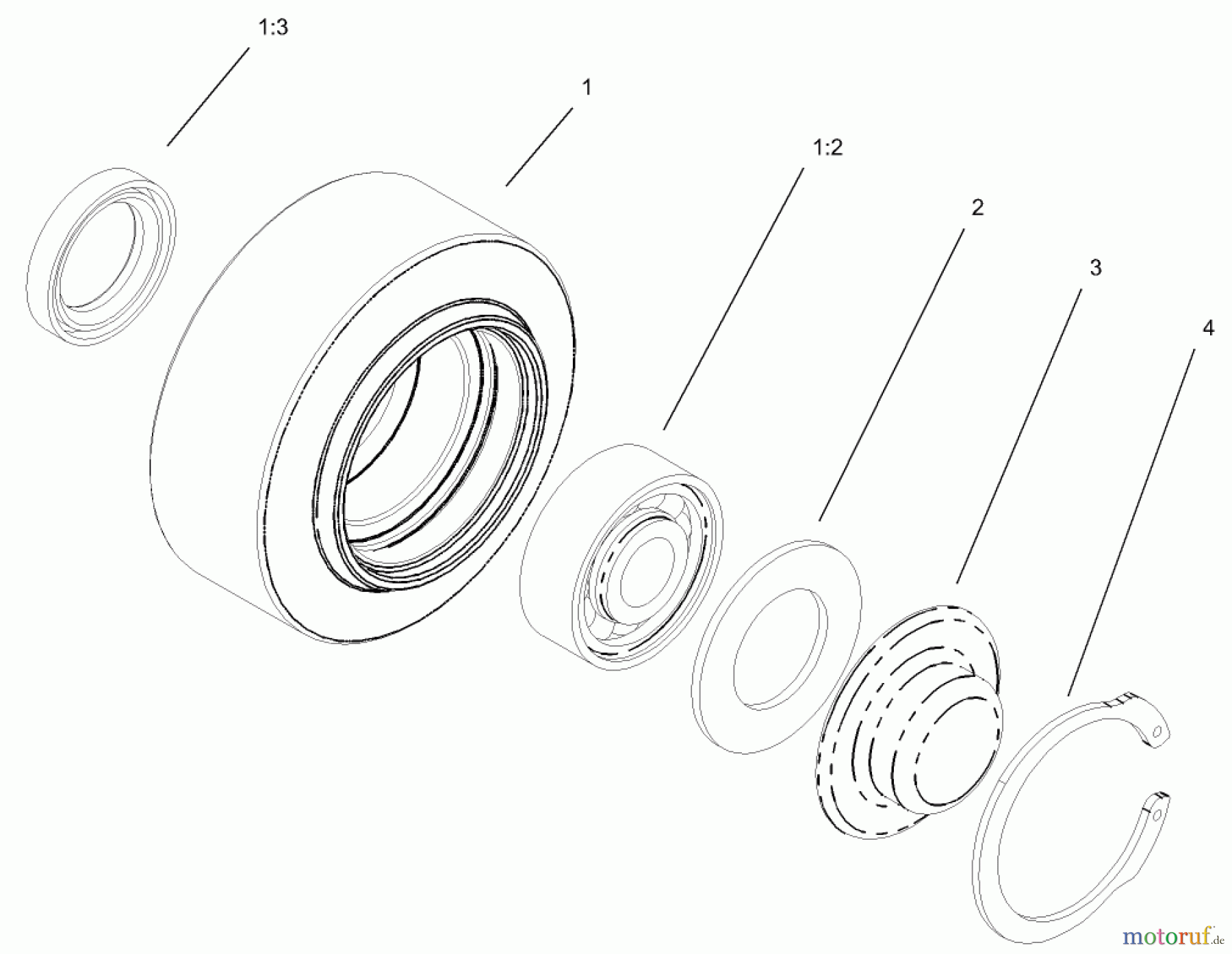  Compact Utility Attachments 106-7620 - Toro Road Wheel Kit, TX Series Compact Utility Loaders ROAD WHEEL ASSEMBLY