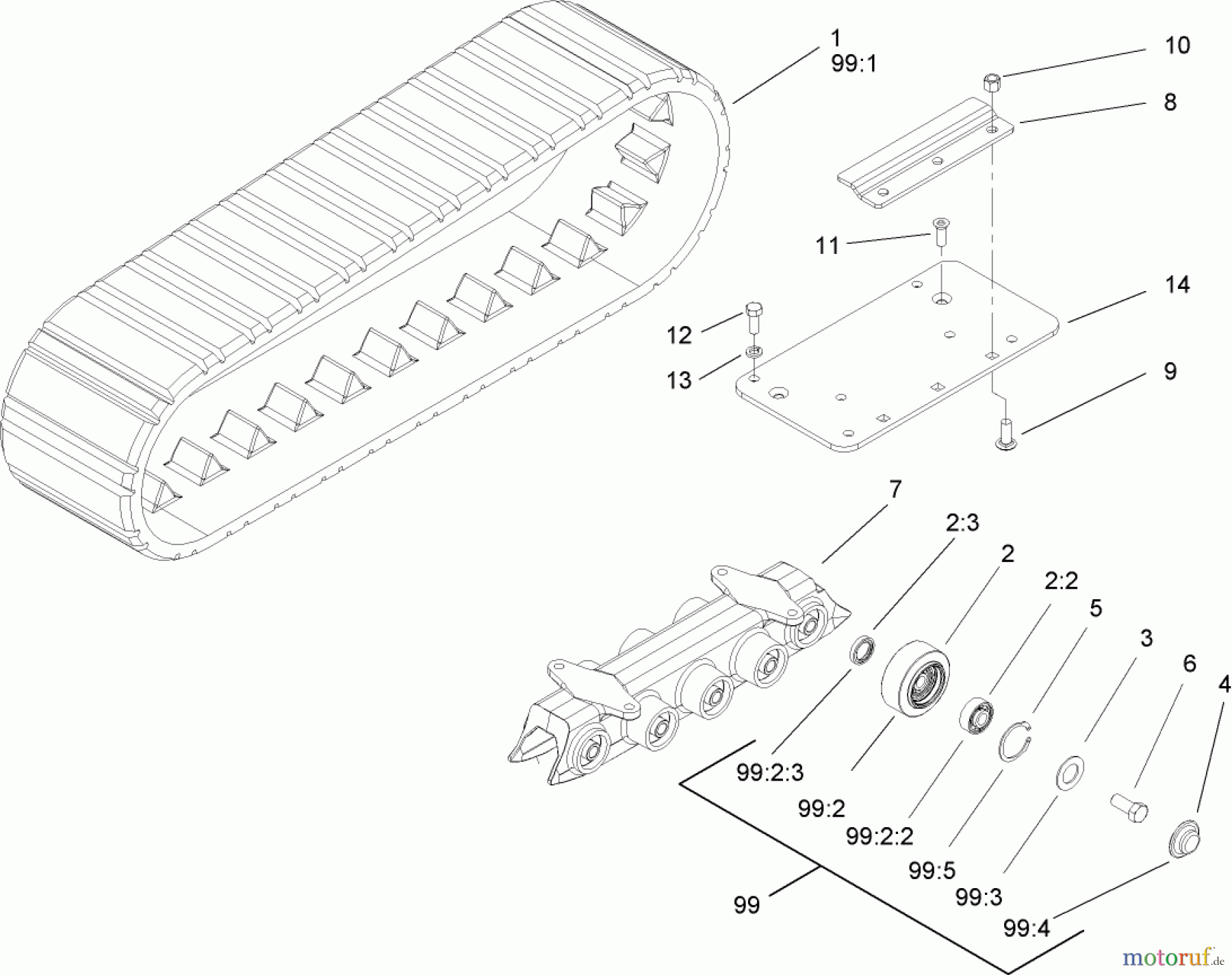  Compact Utility Attachments 106-7722 - Toro Track Guide Refit Kit, Dingo TX 425 Wide Track Compact Utility Loader LEFT-HAND TRACK GUIDE REFIT KIT NO. 106-7720