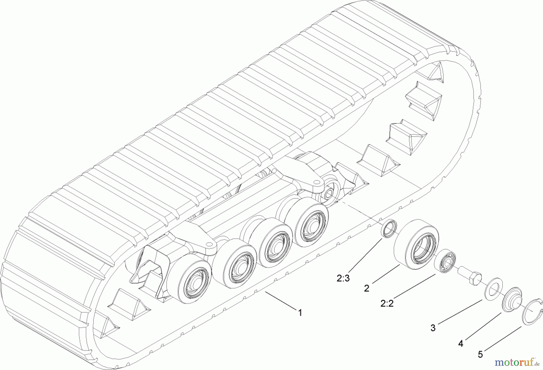  Compact Utility Attachments 106-7723 - Toro Track Kit, TX 425 Wide Track Compact Utility Loaders TRACK ASSEMBLY