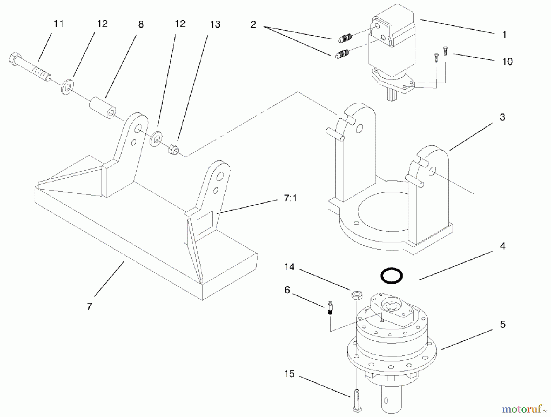  Compact Utility Attachments 22400 - Toro Auger Head, Dingo Compact Utility Loader (SN: 800001 - 800292) (1998) AUGER HEAD ASSEMBLY