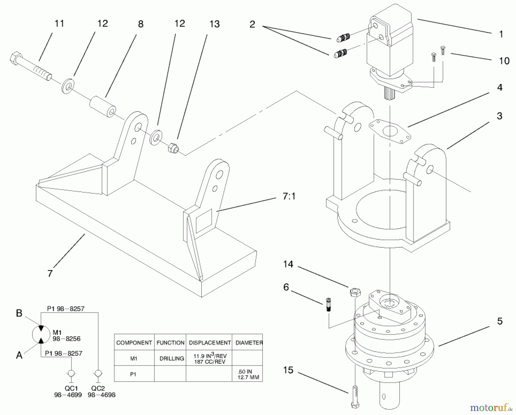  Compact Utility Attachments 22400 - Toro Auger Head, Dingo Compact Utility Loader (SN: 990001 - 999999) (1999) AUGER HEAD ASSEMBLY