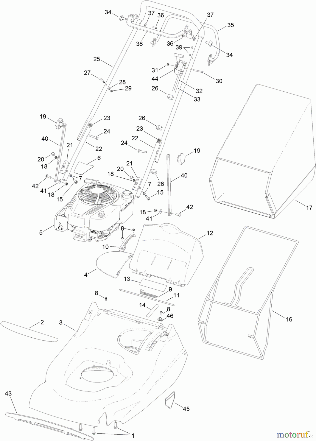  Rasenmäher 02656 - Toro ProStripe 560 Mower (SN: 314000001 - 314999999) (2014) UPPER ASSEMBLY