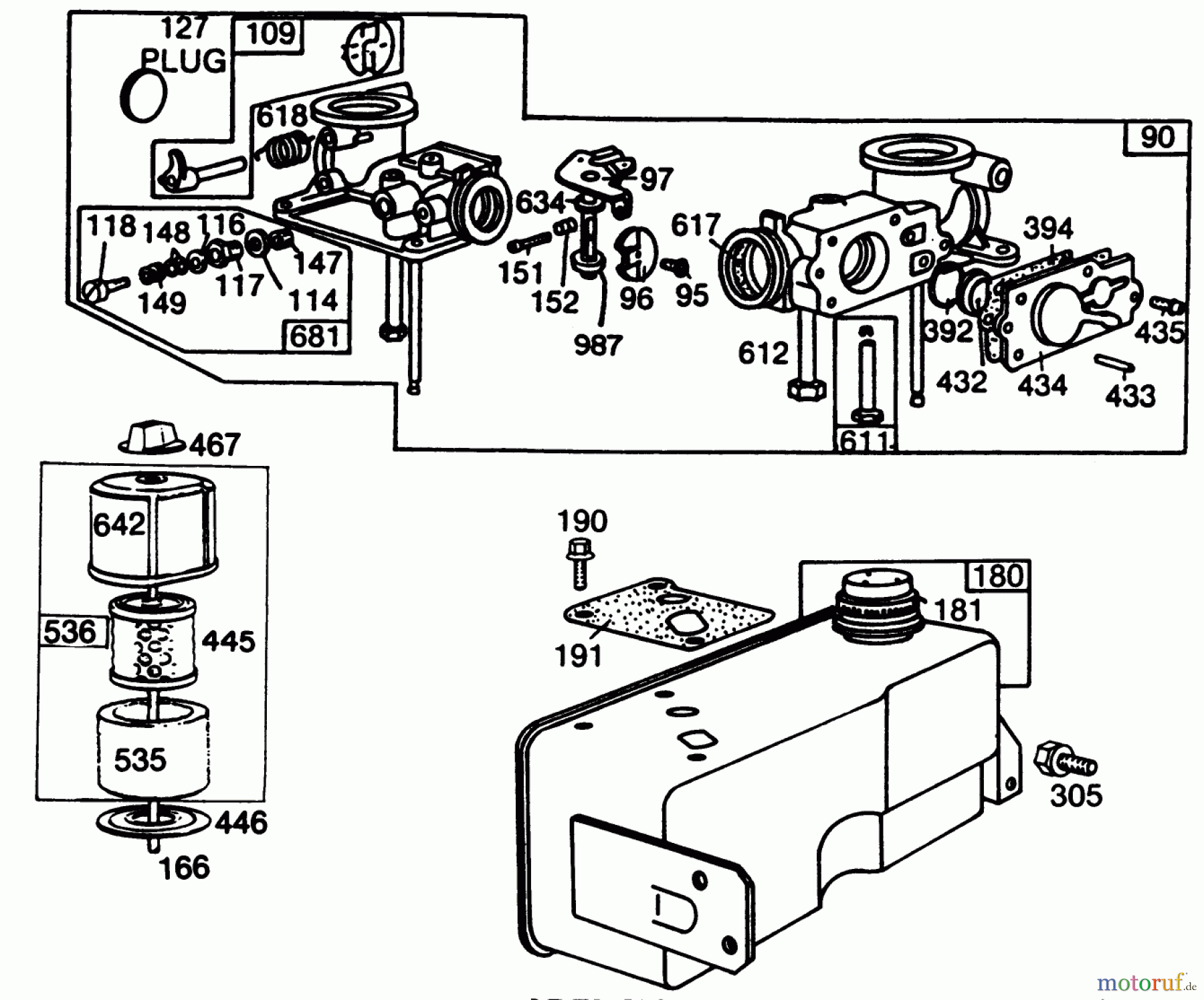  Rasenmäher 22005 - Toro Walk-Behind Mower (SN: 9000001 - 9999999) (1989) ENGINE BRIGGS & STRATTON MODEL NO. 130902 TYPE 1200-01 #3