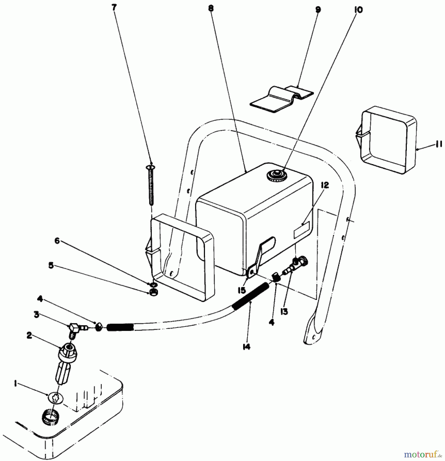  Rasenmäher 22005 - Toro Walk-Behind Mower (SN: 9000001 - 9999999) (1989) REMOTE FUEL TANK KIT NO. 39-6880 (OPTIONAL)