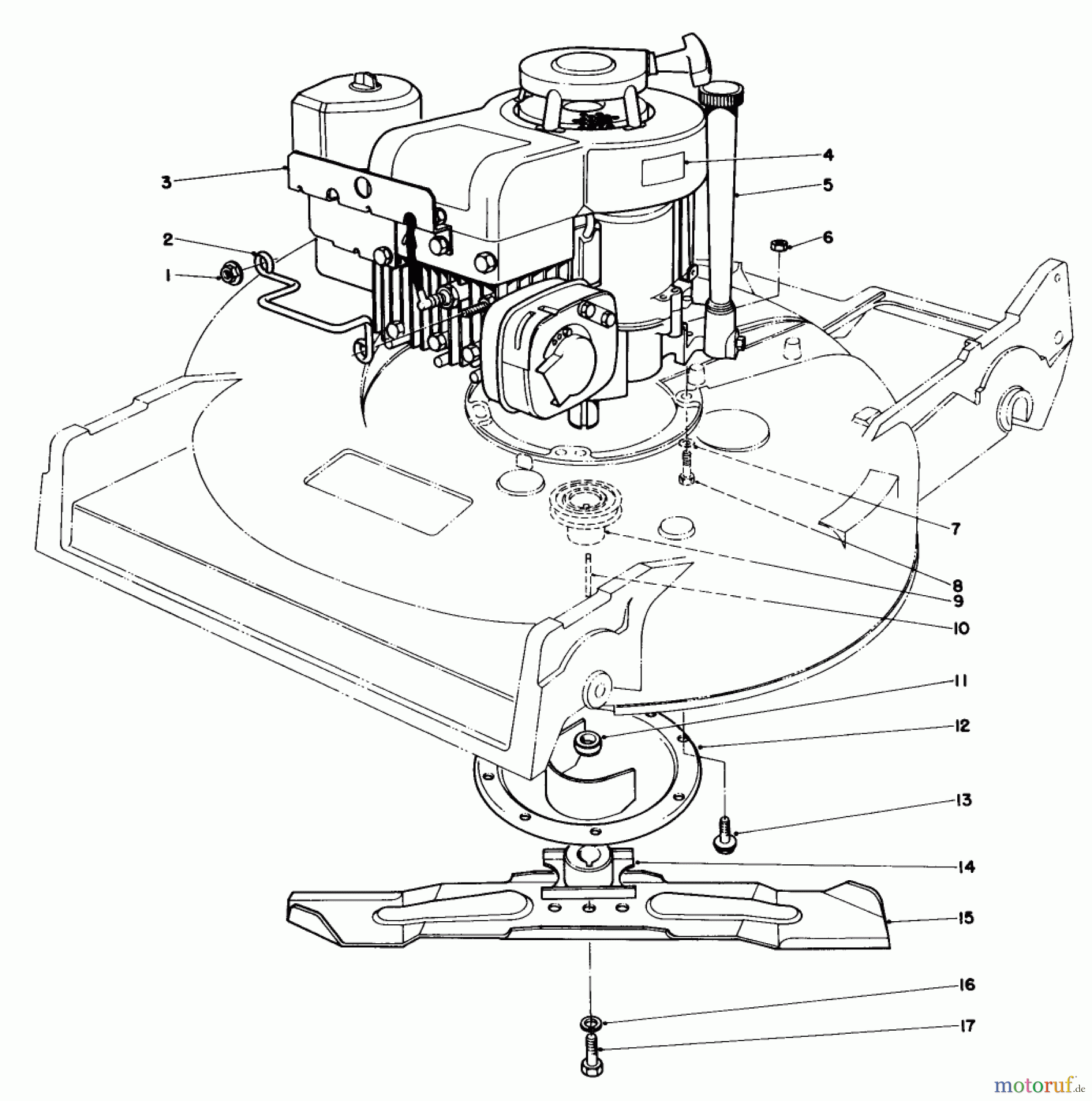  Rasenmäher 22020 - Toro Walk-Behind Mower (SN: 3000001 - 3999999) (1983) ENGINE ASSEMBLY (MODELS 22015 & 22020)