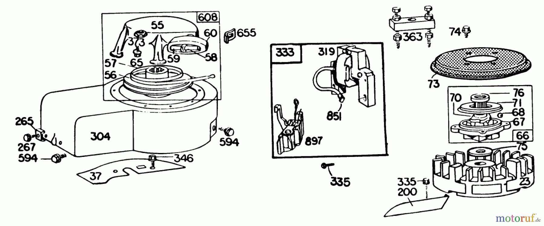  Rasenmäher 22015 - Toro Walk-Behind Mower (SN: 3000001 - 3999999) (1983) ENGINE BRIGGS & STRATTON MODEL 131922-0163-01 #1