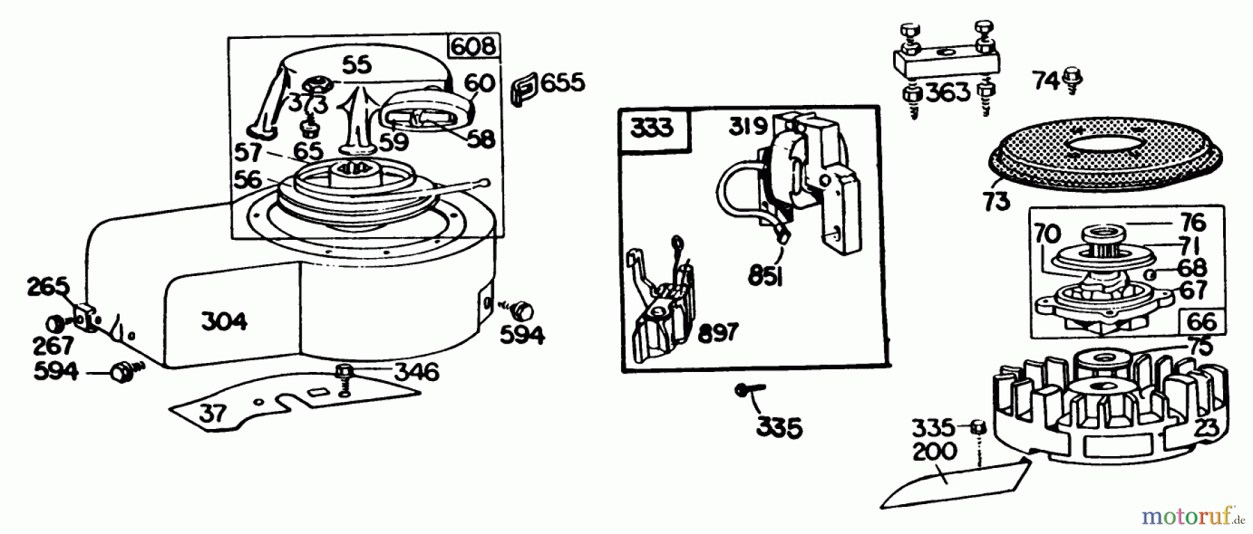  Rasenmäher 22015 - Toro Walk-Behind Mower (SN: 4000001 - 4999999) (1984) ENGINE BRIGGS & STRATTON MODEL 131922-0163-01 #2