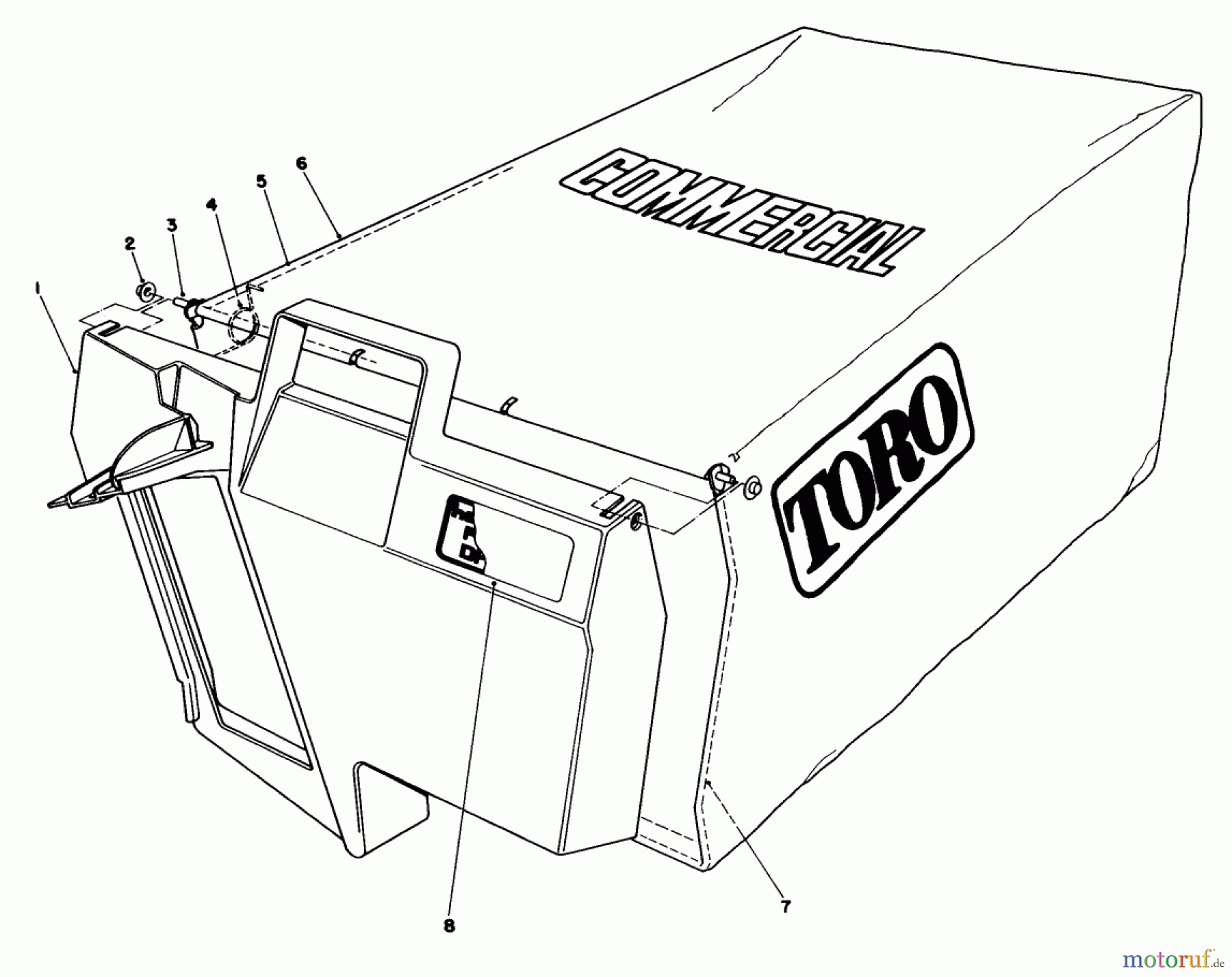  Rasenmäher 22015 - Toro Walk-Behind Mower (SN: 4000001 - 4999999) (1984) GRASS BAG ASSEMBLY NO. 11-5609