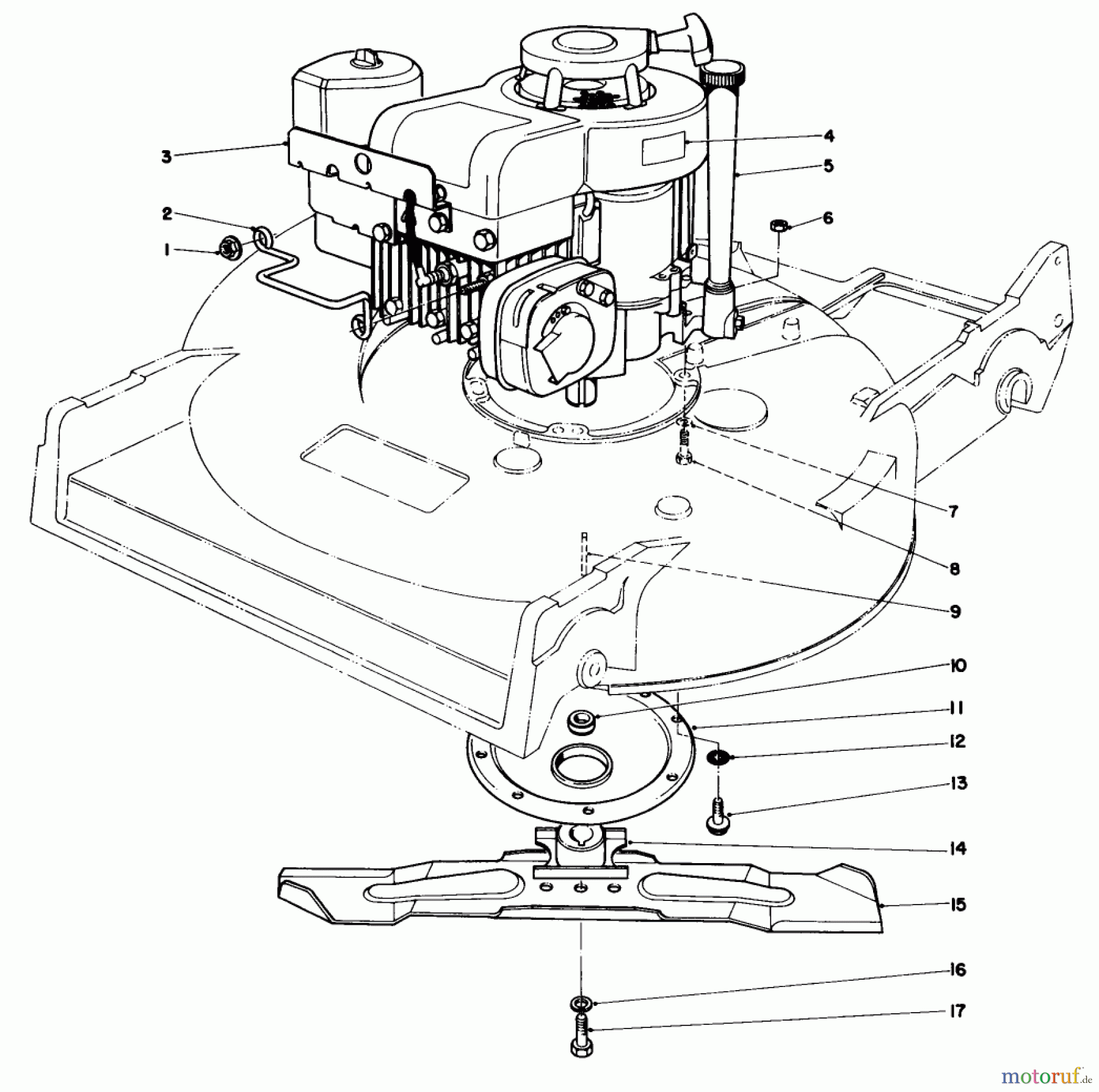  Rasenmäher 22015 - Toro Walk-Behind Mower (SN: 5000001 - 5999999) (1985) ENGINE ASSEMBLY (MODEL 22015)