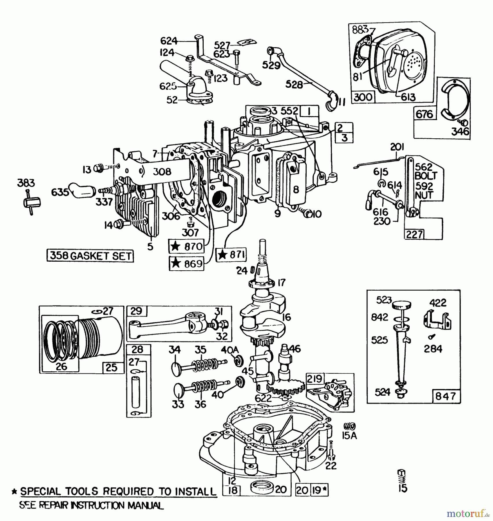  Rasenmäher 22020 - Toro Walk-Behind Mower (SN: 5000001 - 5999999) (1985) ENGINE BRIGGS & STRATTON MODEL 131922-0163-01 #2