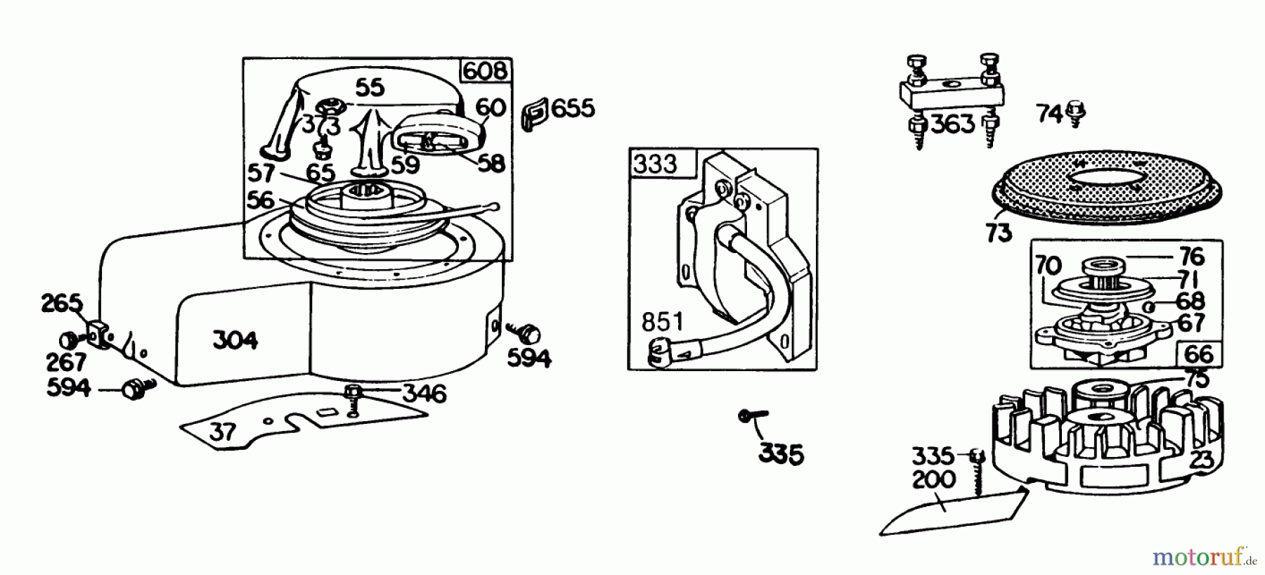  Rasenmäher 22020 - Toro Walk-Behind Mower (SN: 6000001 - 6999999) (1986) ENGINE BRIGGS & STRATTON MODEL 131922-0163-01 #3