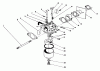 Rasenmäher 22025 - Toro Walk-Behind Mower (SN: 0000001 - 0999999) (1990) Spareparts CARBURETOR ASSEMBLY (MODEL NO. 47PK9-3)