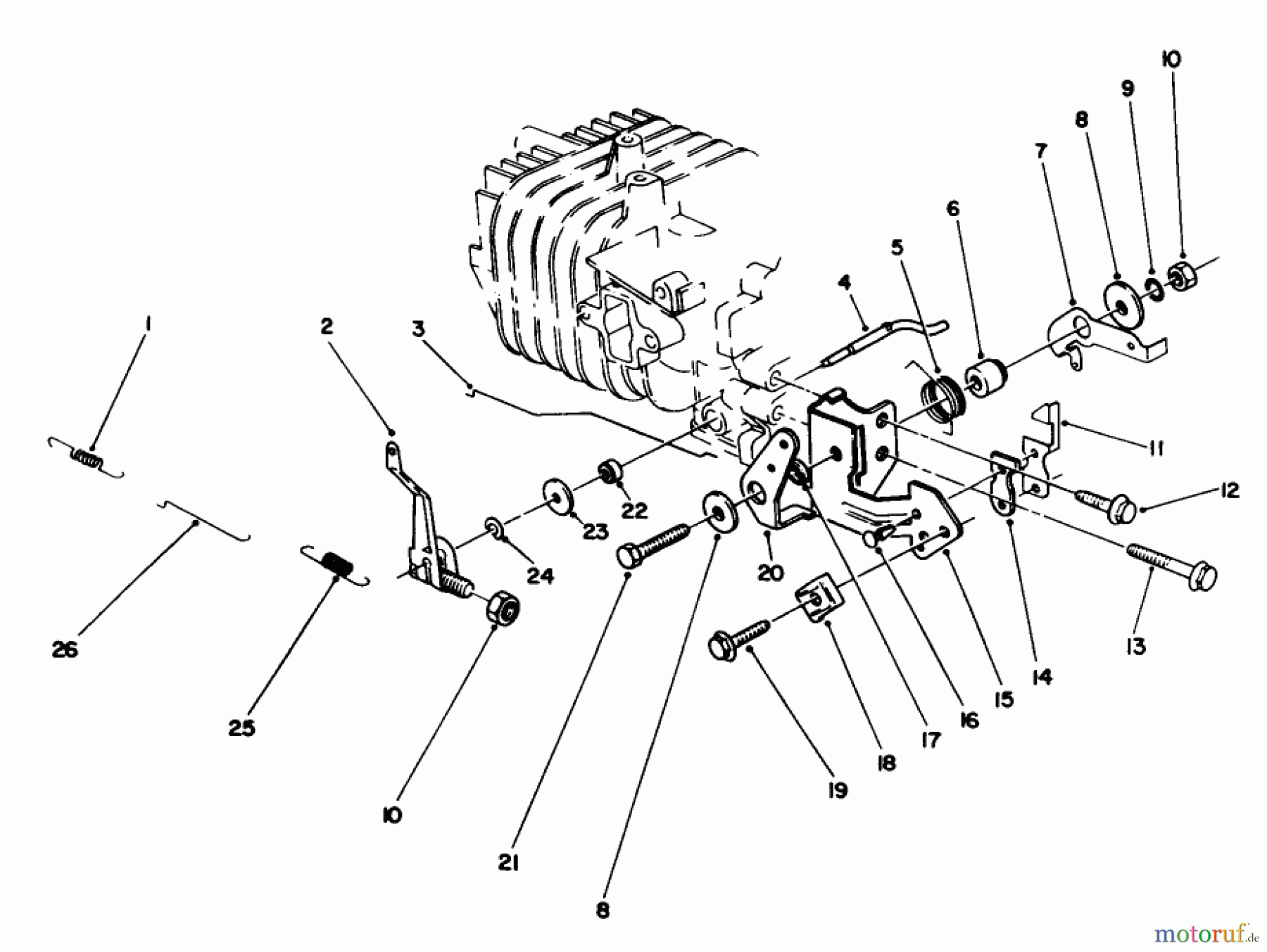  Rasenmäher 22025 - Toro Walk-Behind Mower (SN: 0000001 - 0999999) (1990) GOVERNOR ASSEMBLY (MODEL NO. 47PK9-3)