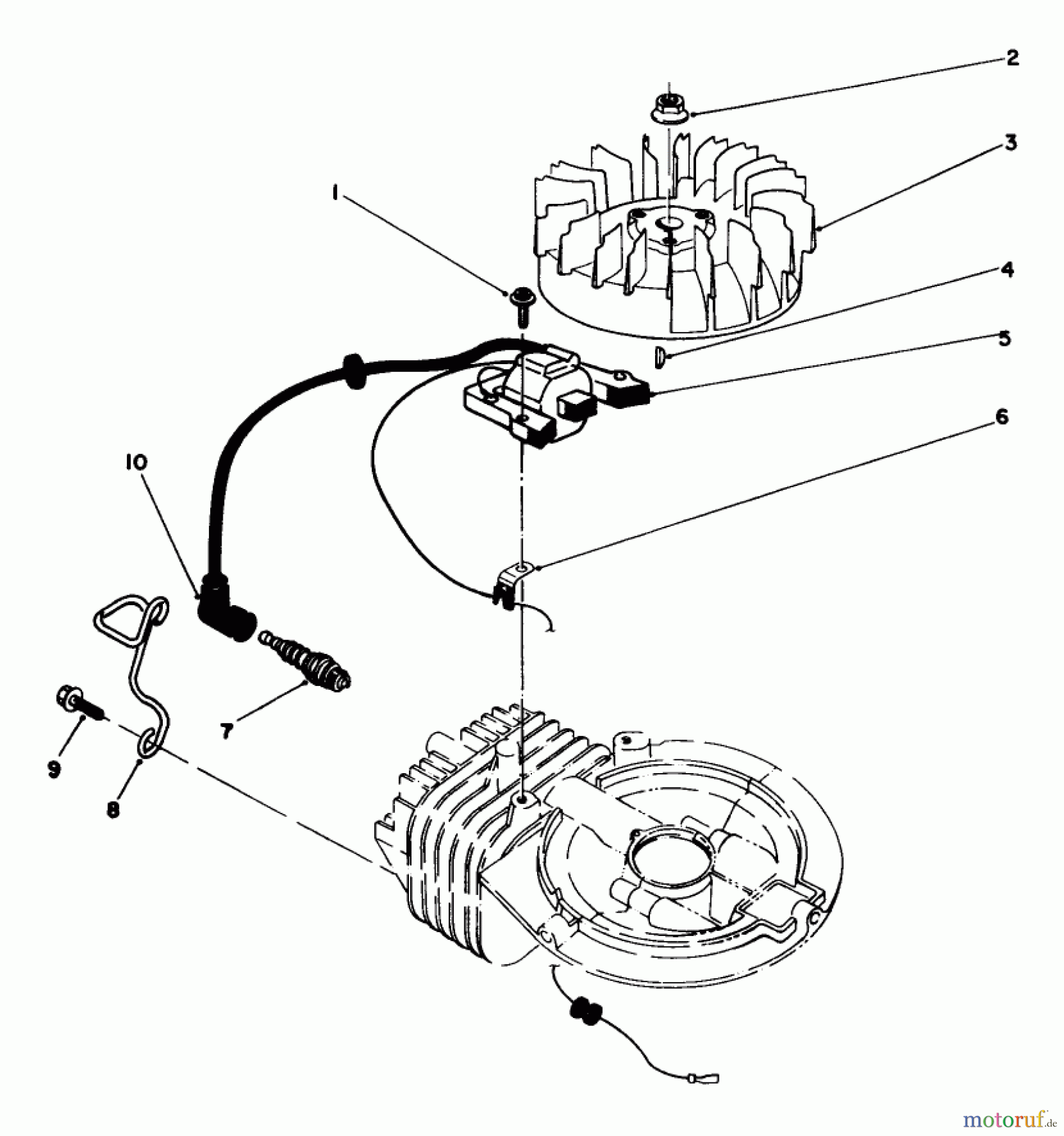  Rasenmäher 22025 - Toro Walk-Behind Mower (SN: 0000001 - 0999999) (1990) IGNITION ASSEMBLY (MODEL NO. 47PK9-3)