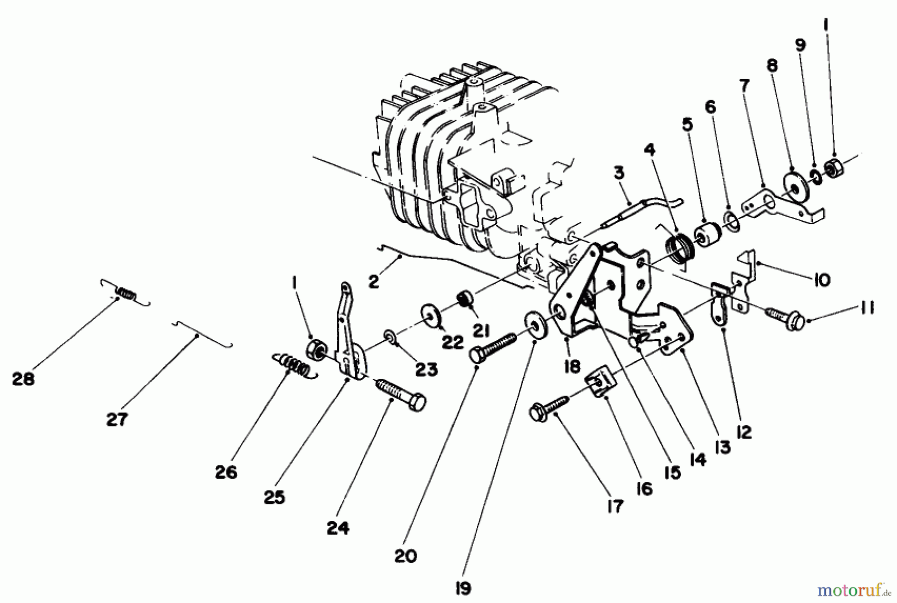  Rasenmäher 22025 - Toro Walk-Behind Mower (SN: 5000001 - 5999999) (1985) GOVERNOR ASSEMBLY