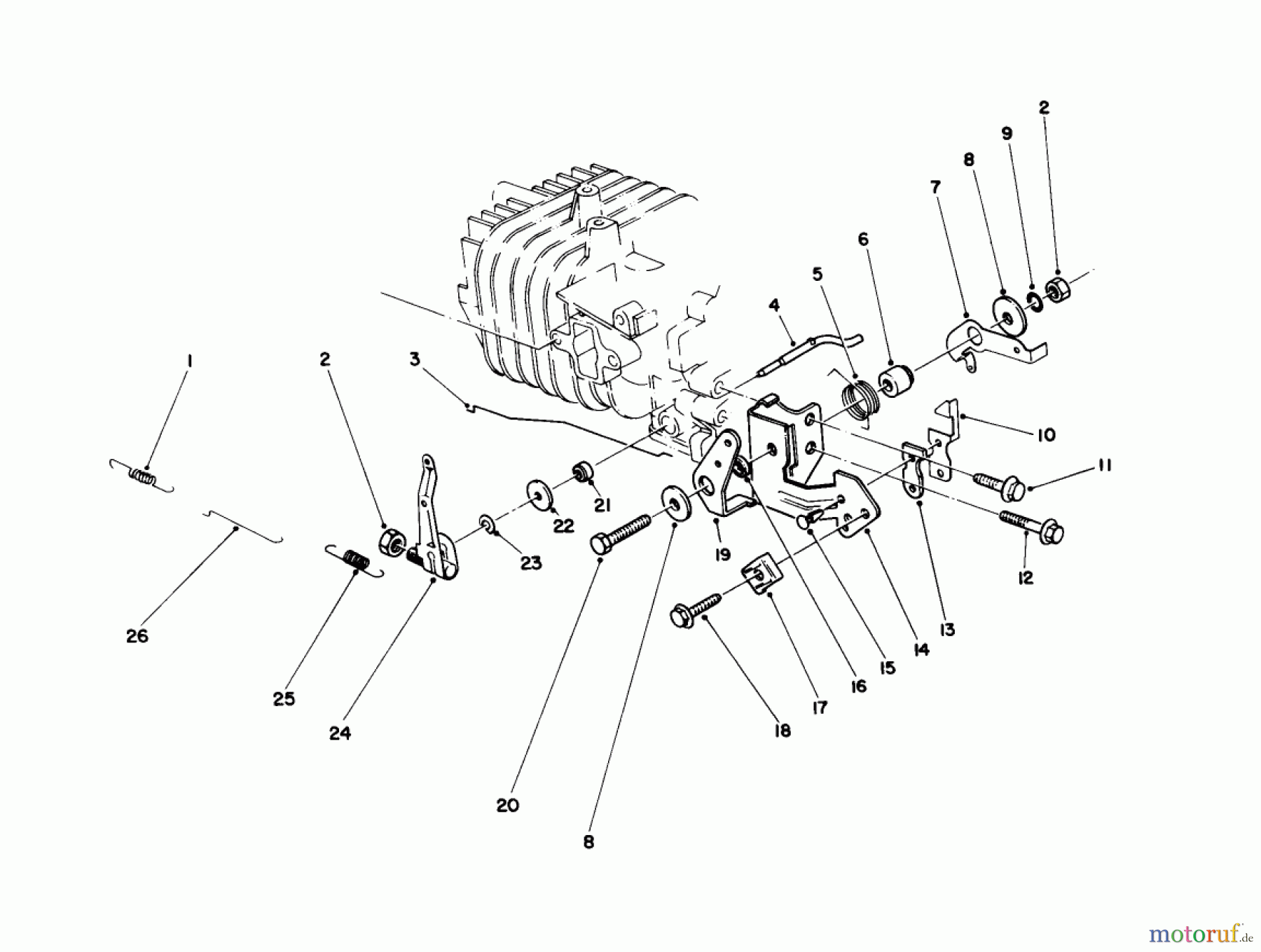  Rasenmäher 22025 - Toro Walk-Behind Mower (SN: 8000001 - 8999999) (1988) ENGINE ASSEMBLY MODEL NO. 47PH7 #4