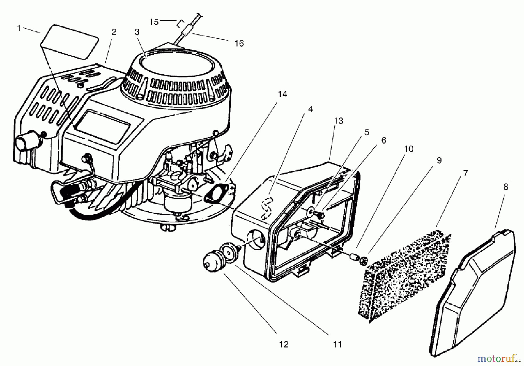  Rasenmäher 22026 - Toro Side Discharge Mower (SN: 200000001 - 200999999) (2000) ENGINE ASSEMBLY