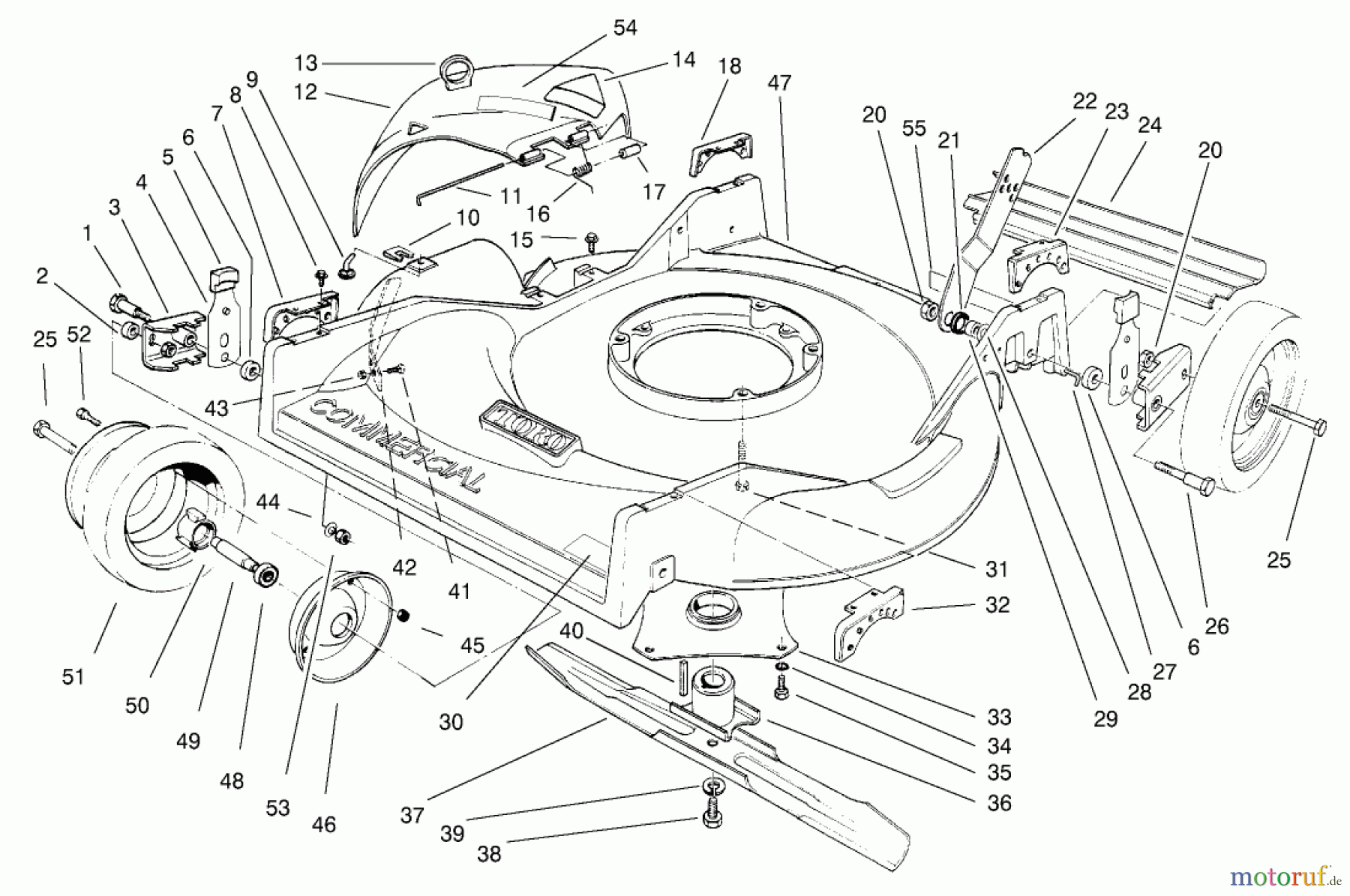  Rasenmäher 22026 - Toro Side Discharge Mower (SN: 200000001 - 200999999) (2000) HOUSING & WHEEL ASSEMBLY