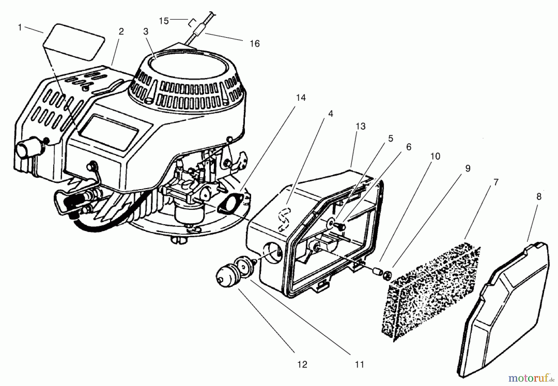  Rasenmäher 22026 - Toro Side Discharge Mower (SN: 220000001 - 220999999) (2002) ENGINE ASSEMBLY