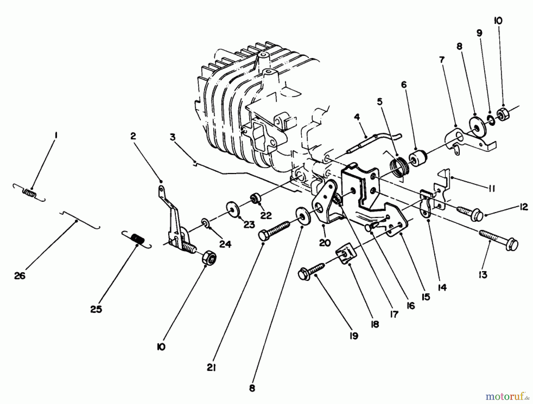  Rasenmäher 22030 - Toro Walk-Behind Mower (SN: 0000001 - 0999999) (1990) GOVERNOR ASSEMBLY (MODEL NO. 47PK9-3)