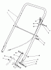 Rasenmäher 22035 - Toro Walk-Behind Mower (SN: 0000001 - 0999999) (1990) Spareparts HANDLE ASSEMBLY (MODEL 22030)