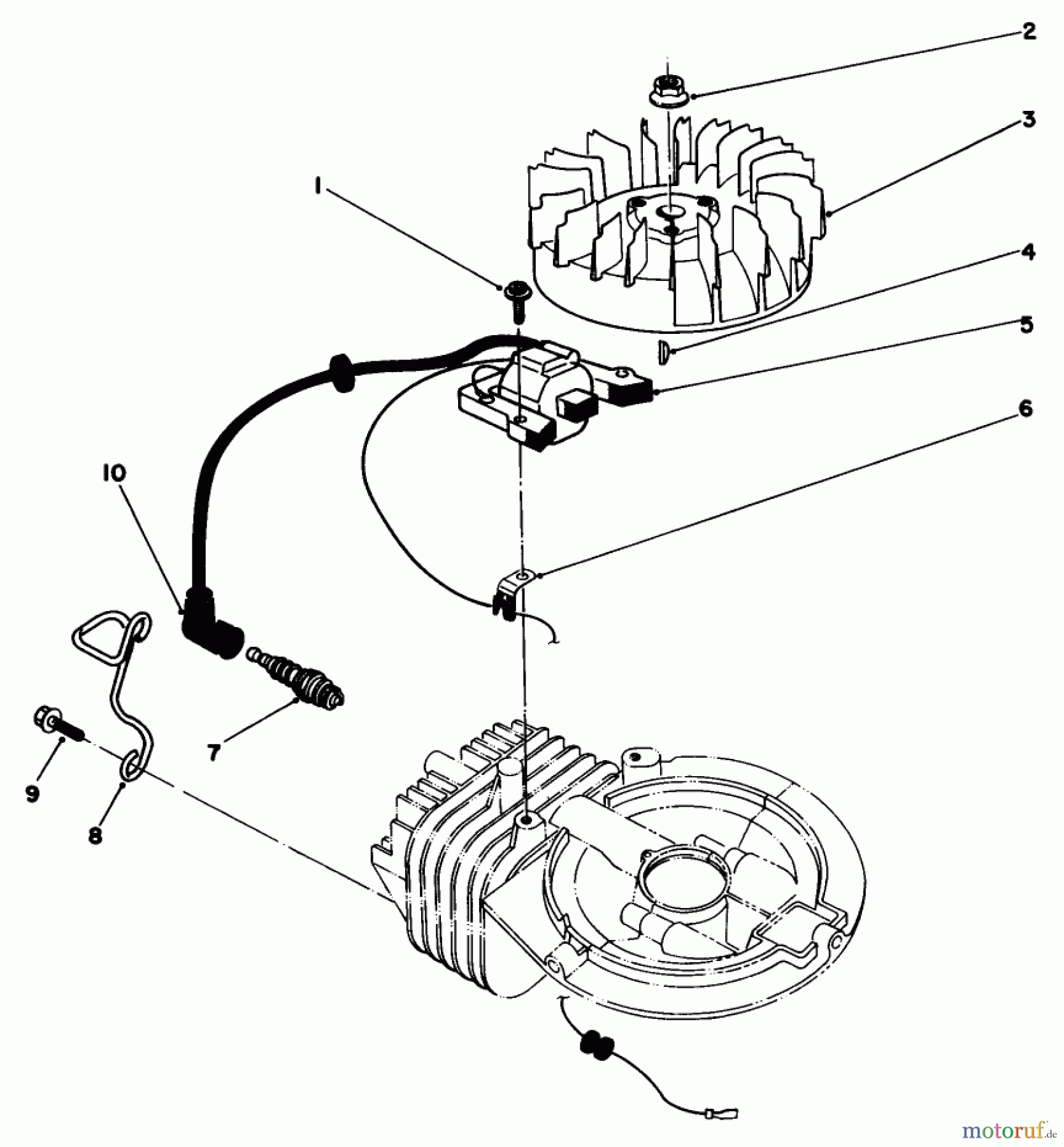  Rasenmäher 22030 - Toro Walk-Behind Mower (SN: 0000001 - 0999999) (1990) IGNITION ASSEMBLY (MODEL NO. 47PK9-3)