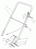 Rasenmäher 22035 - Toro Walk-Behind Mower (SN: 1000001 - 1999999) (1991) Spareparts HANDLE ASSEMBLY (MODEL 22030)