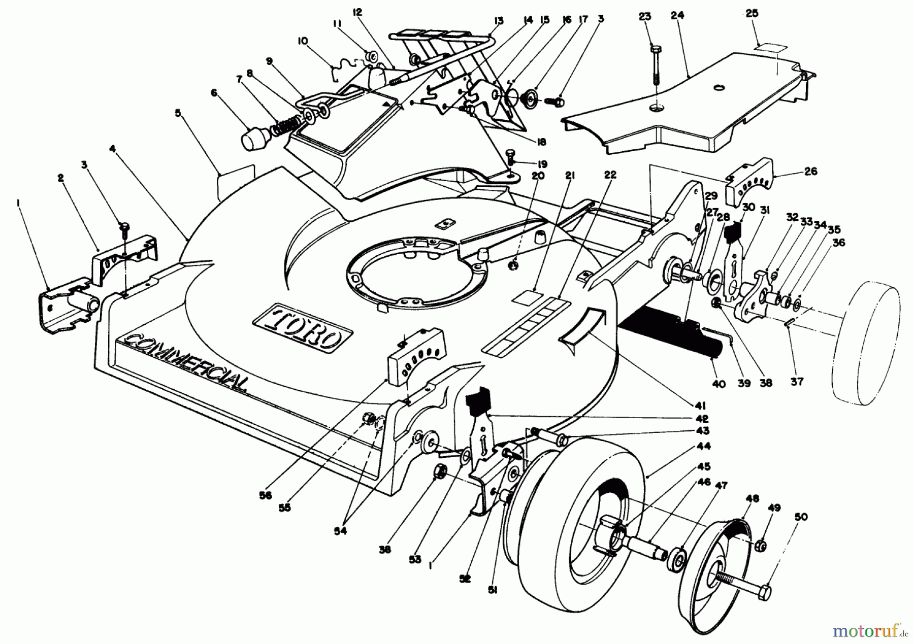  Rasenmäher 22035 - Toro Walk-Behind Mower (SN: 1000001 - 1999999) (1991) HOUSING ASSEMBLY (MODEL 22030)